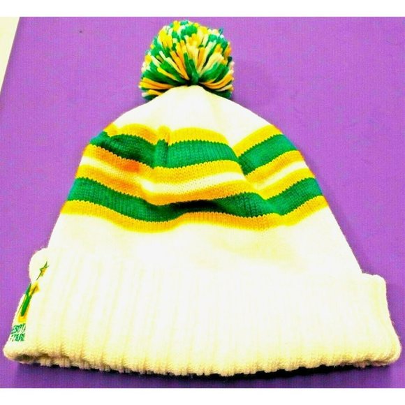 Minnesota North Stars White Cuffed Knit Beanie Hat Winter Ski Cap Toque New NHL - Picture 4 of 6